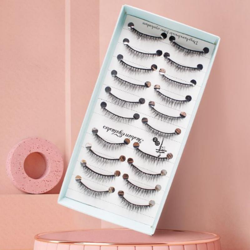 Новые 10 пар натуральных длинн – обзор и цена Eyelash Extension Cat Eye Wispy