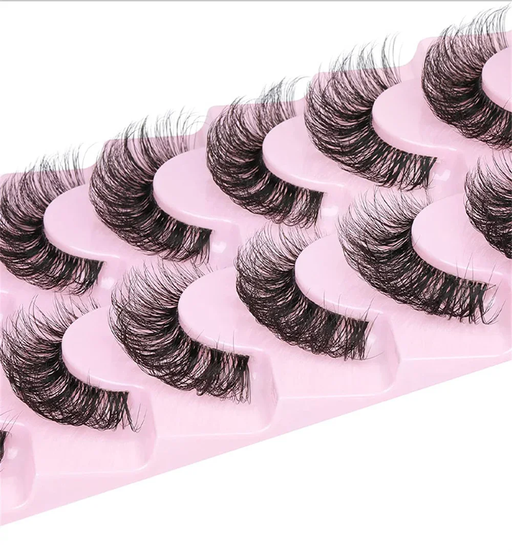 10 пар накладных ресниц 6D, су – обзор и цена Eyelash Extension Cat Eye Wispy