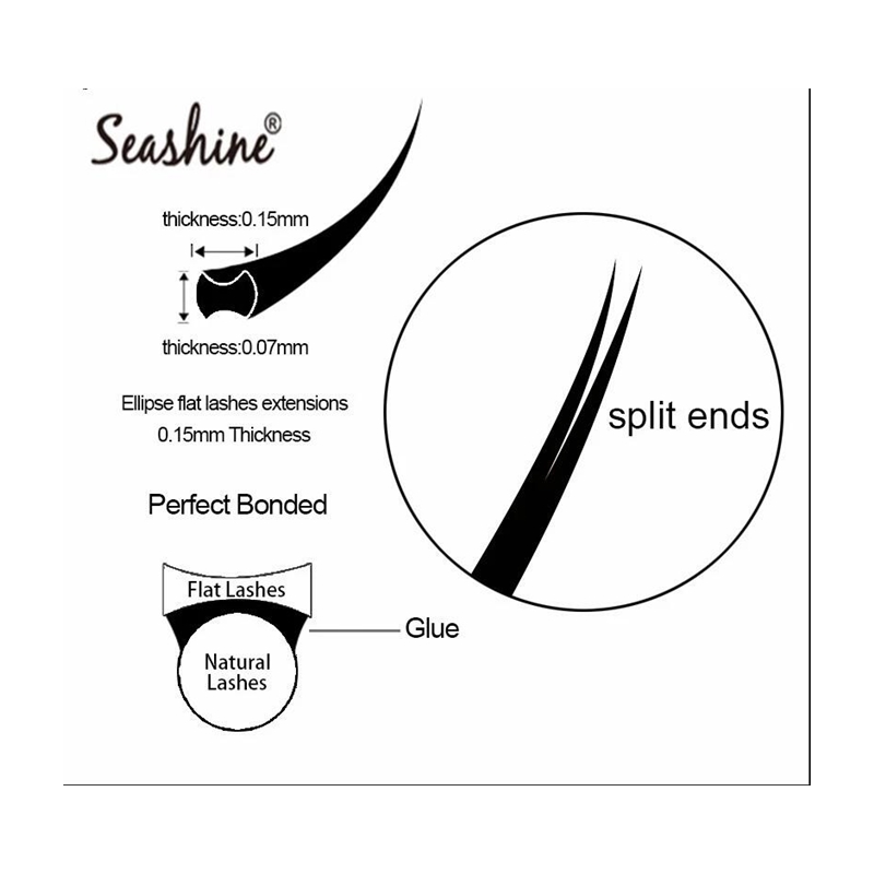 Накладные ресницы Seashine Ell – обзор и цена Eyelash Extension C Curl