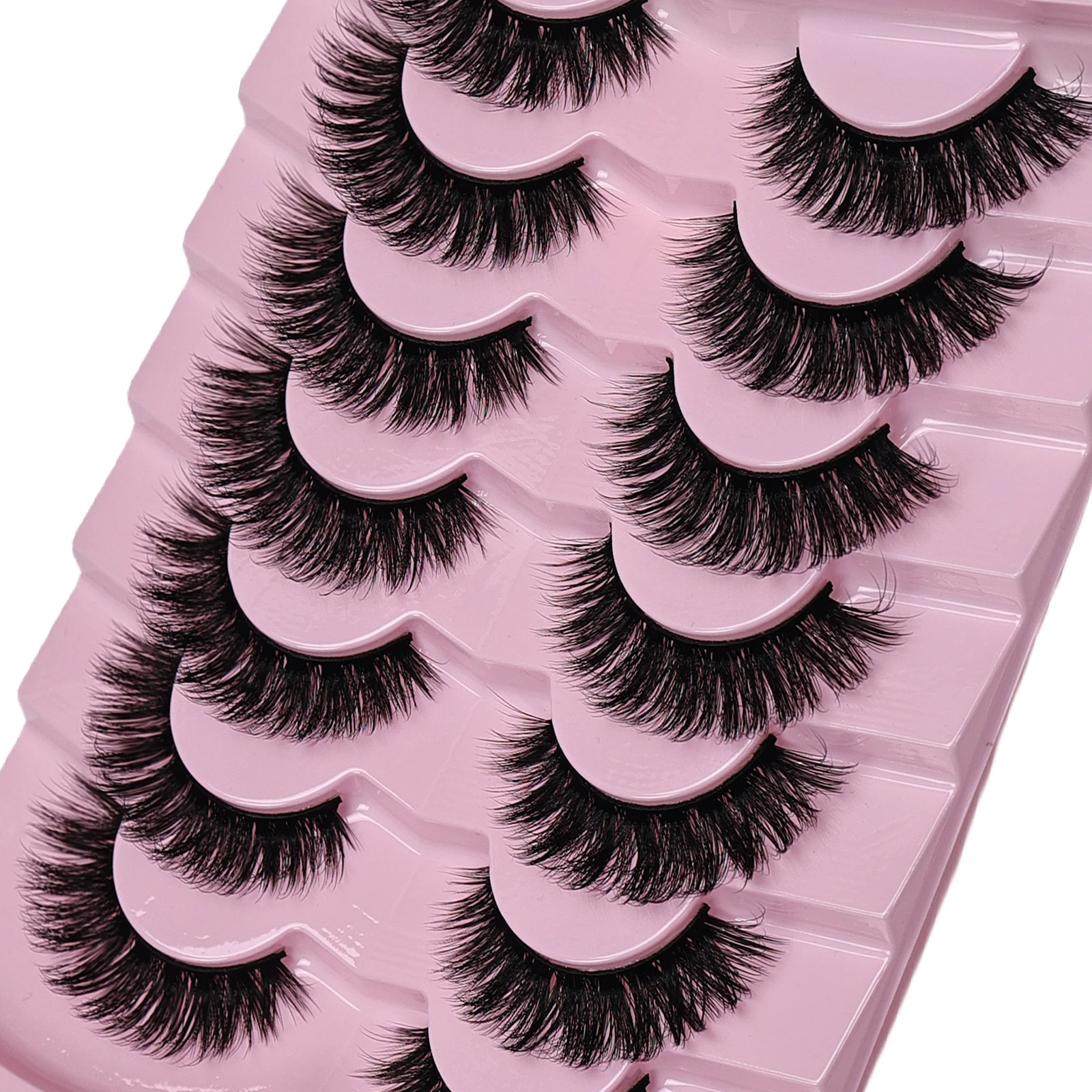 7 пар, кошачьи ресницы для объ – обзор и цена Eyelash Extension Cat Eye Wispy