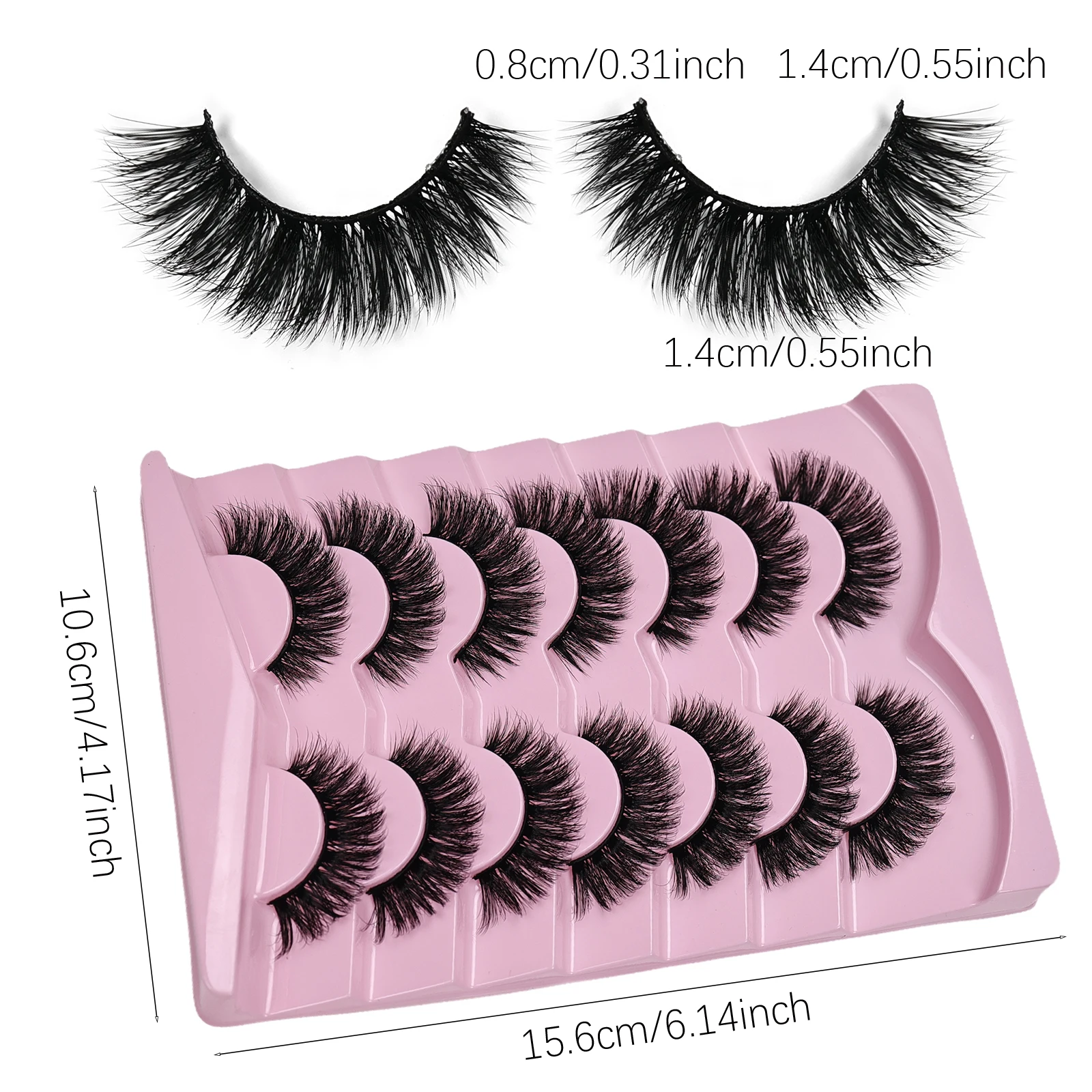 7 пар, кошачьи ресницы для объ – обзор и цена Eyelash Extension Cat Eye Wispy