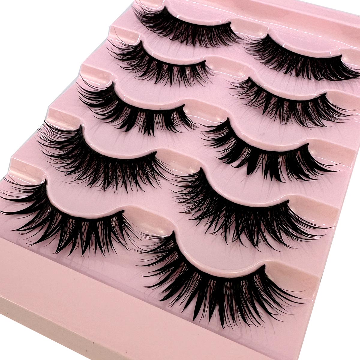 НОВЫЕ 5 пар ресниц, манга, тон – обзор и цена Eyelash Extension Wet Look